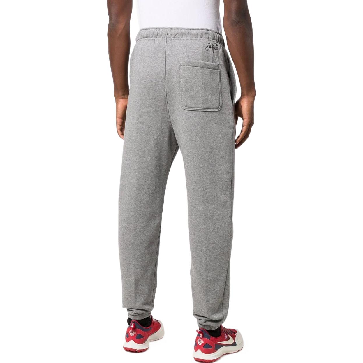 Men's Nike Logo Embroidered Drawstring Straight Sports Pants/Trousers/Joggers Gray DA9820-091