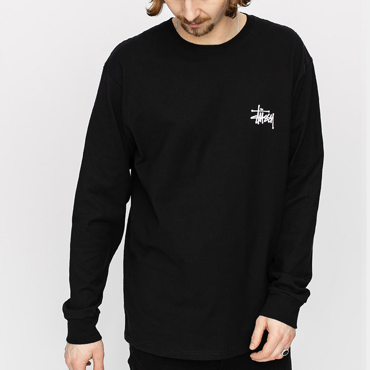 Men's Stussy Classic Basic Printing Long Sleeves Black 1994143-1