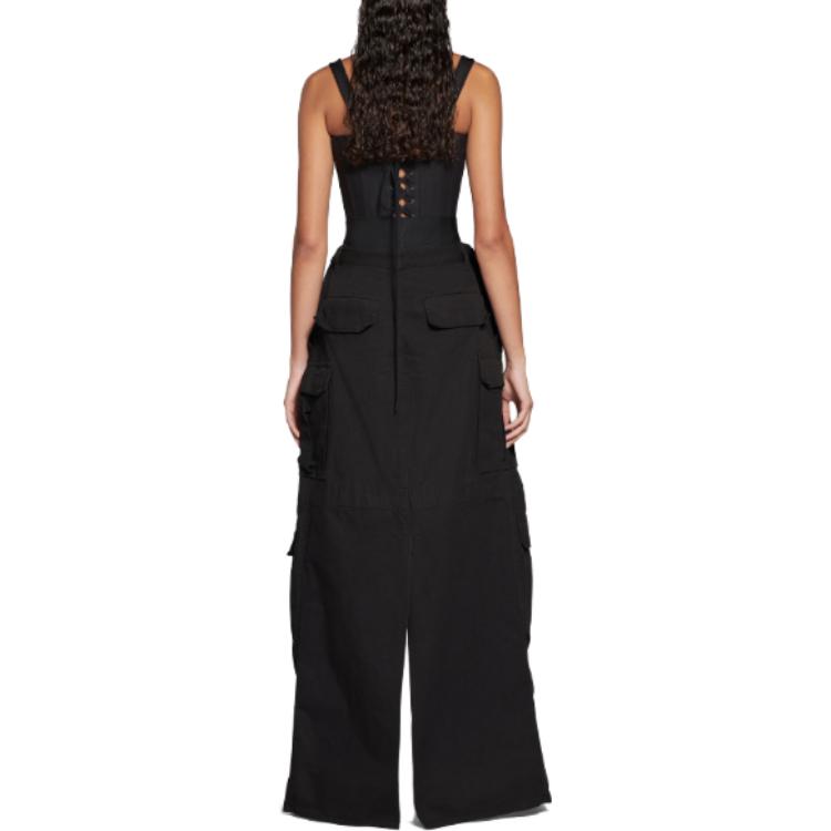 (WMNS) Balenciaga Apron Cargo Pants Skirt 'Black' 748599TKP271000