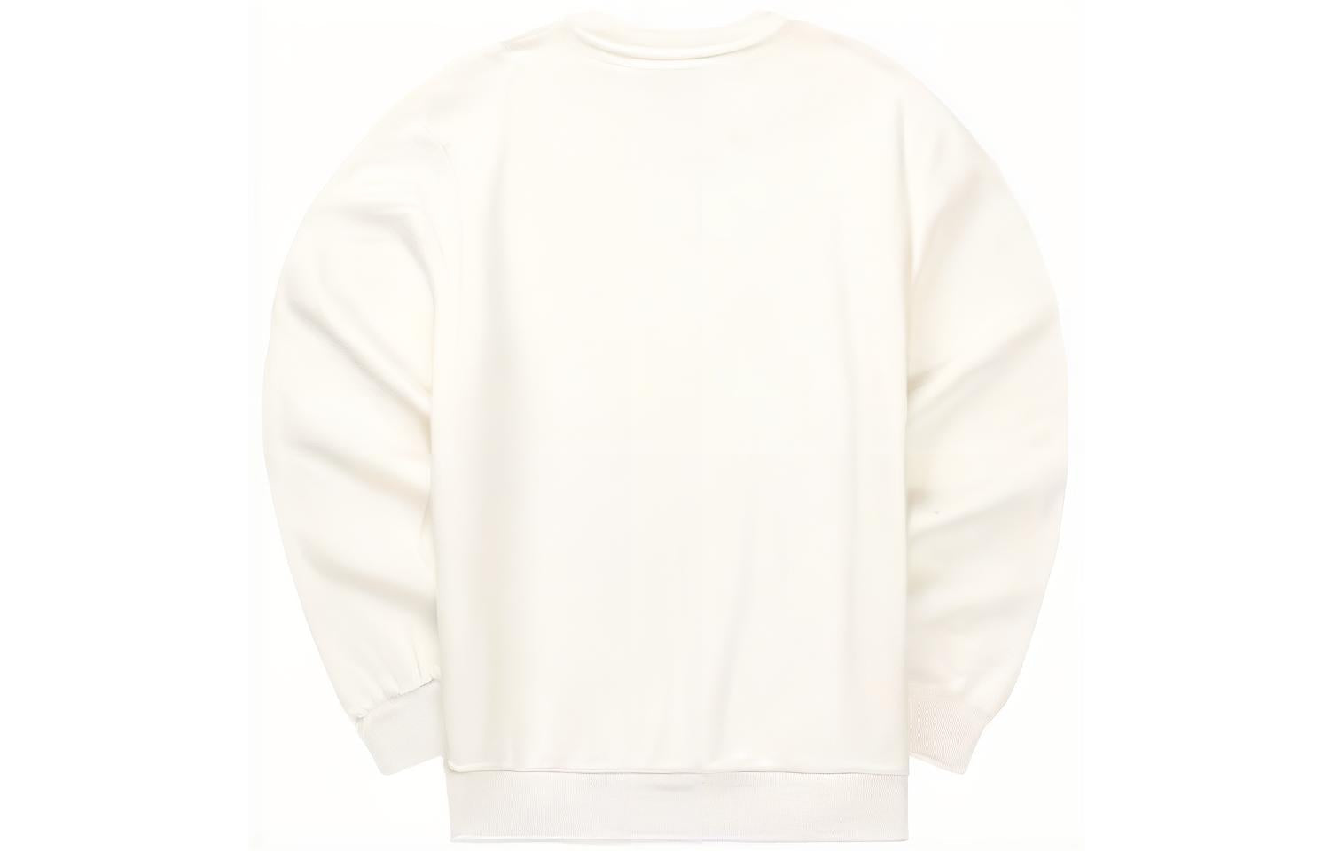 Skechers Casual Letter Printed Crew Knit Pullover Sweatshirt 'White' L322U096-0074
