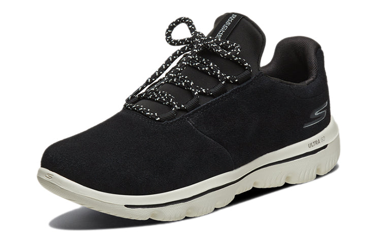 (WMNS) Skechers Go Walk Low-Top Black/White 15728-BLK