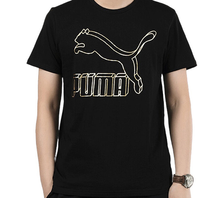 PUMA Classics Logo Tee Living Series Short Sleeve Black 596535-66