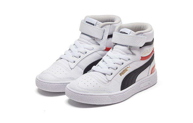 (PS) PUMA Ralph Sampson Mid Autumn Casual Shoes White/Black/Red 373811-01