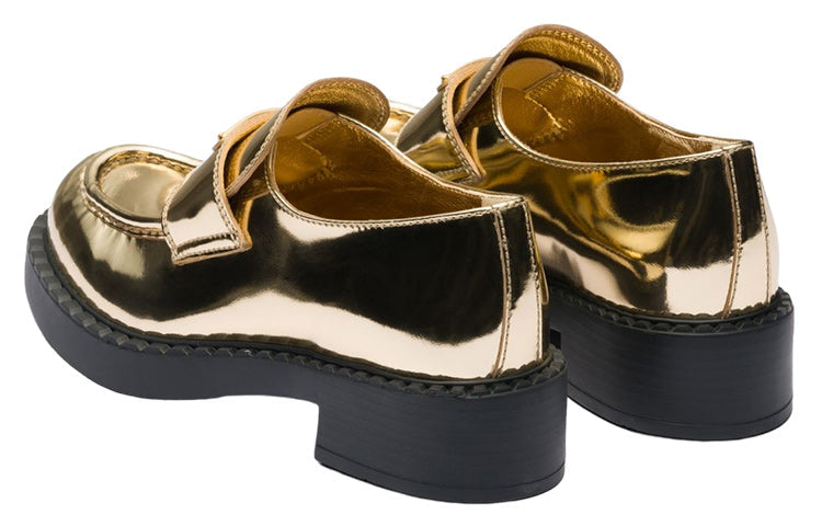 (WMNS) PRADA Metallic Leather Loafers 'Gold' 1D246M_3AU1_F0522_F_B050