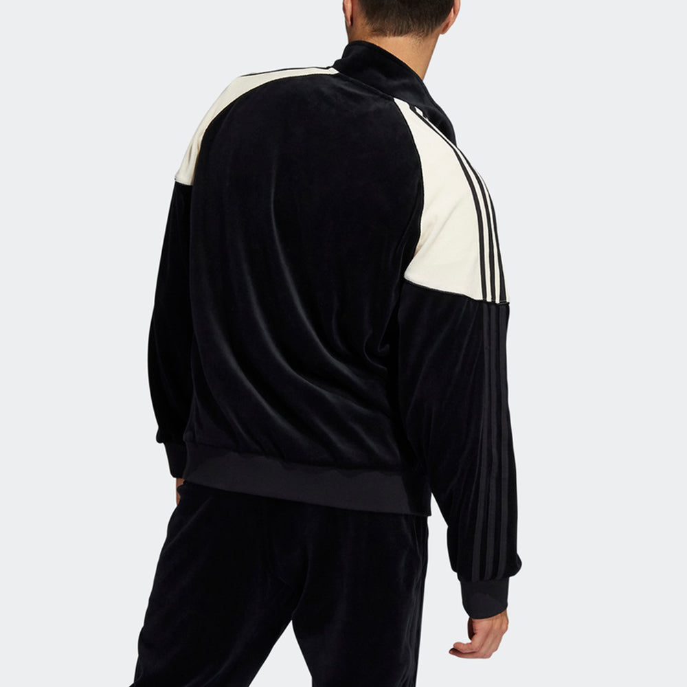 adidas originals Contrasting Colors Sports Stand Collar Logo Jacket Black H31244