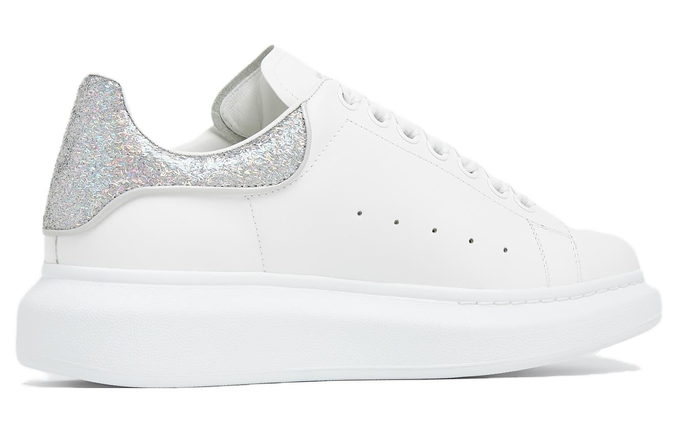 (WMNS) Alexander McQueen Oversized Sneaker 'White Silver Glitter' 718239WIDJ48813