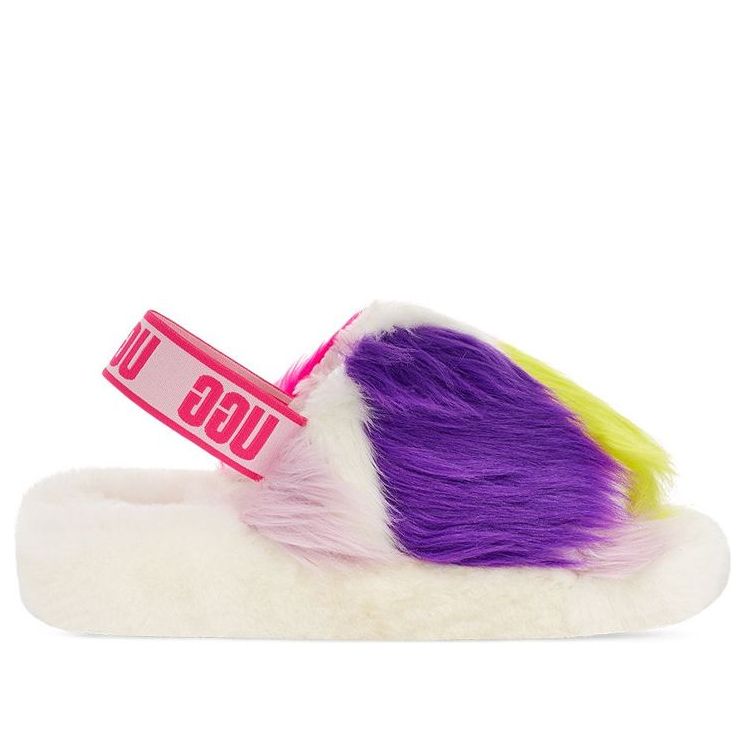 (WMNS) UGG Fluff Yeah Party Spots Slipper 'White' 1125006-WHT