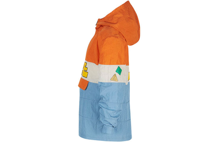 (GS) Nike Kids Athleisure Casual Sports Colorblock Pullover Jacket Boy Orange DO7144-847