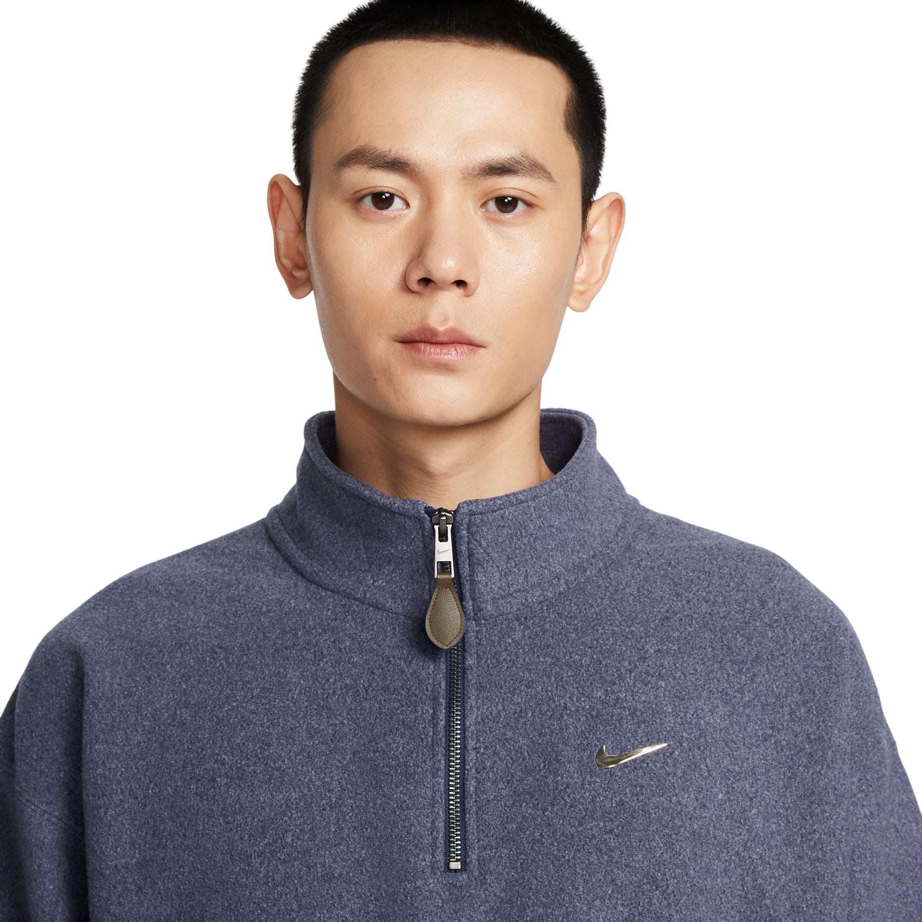 Nike Solo Swoosh Fleece 1/4-Zip Top 'Midnight Navy' IQ3975-410