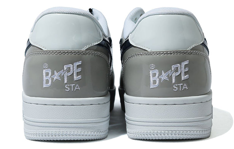 A BATHING APE Sta Low White Grey 1H30-191-002
