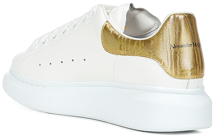 (WMNS) Alexander McQueen Oversized Sneakers 'White Gold' 676702WIAFH9075