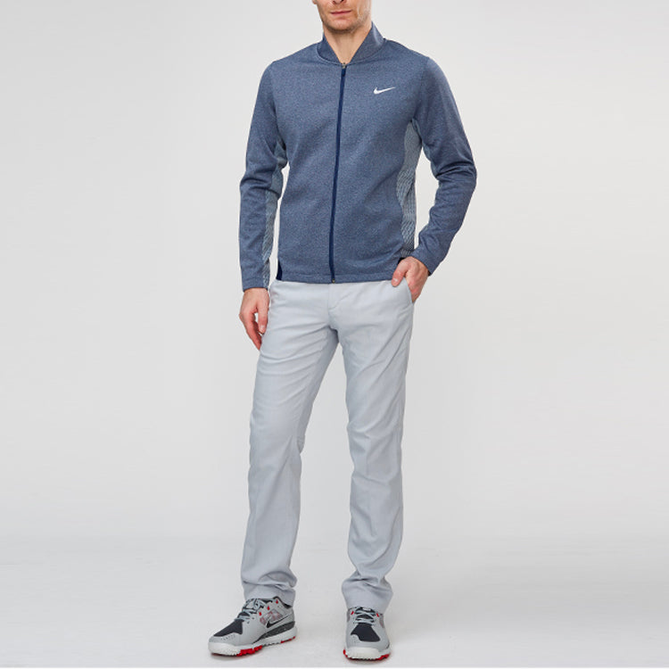 Nike Stand Collar Windproof Stay Warm Baseball Collar Zipper Jacket Blue Dark blue 708091-410