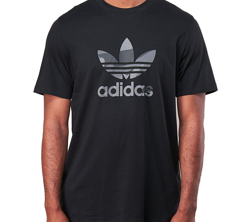 Men's adidas Logo Printing Short Sleeve Black T-Shirt ED6959