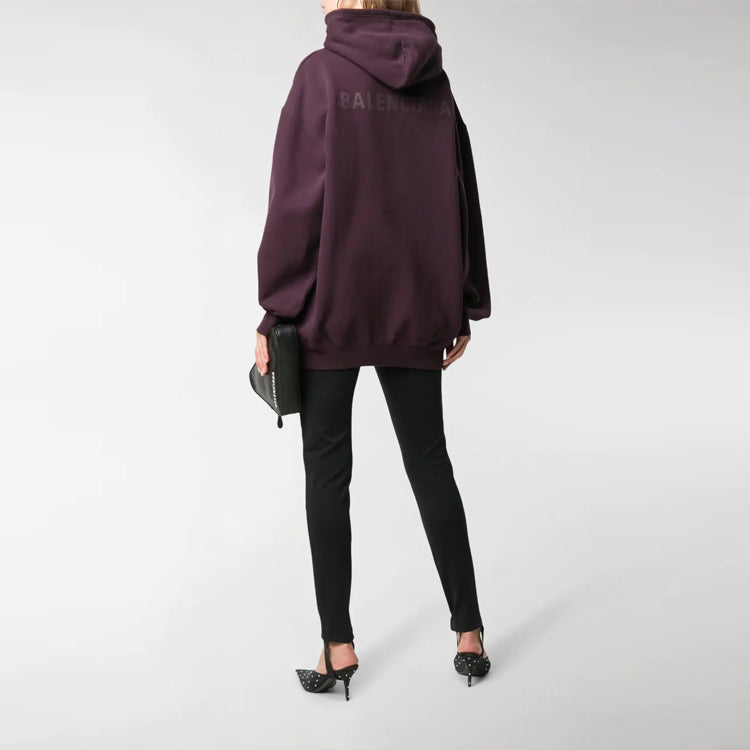 (WMNS) Balenciaga Alphabet Printing Hoodie Purple 578135TJVA85865