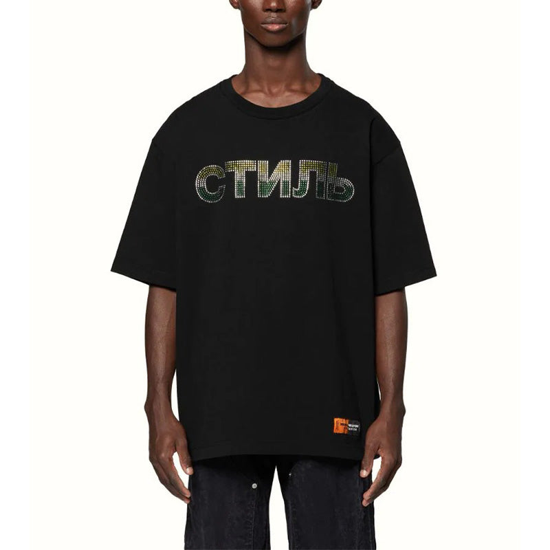 HERON PRESTON CTNMB T-shirt 'Black Green' HMAA025S22JER0021055