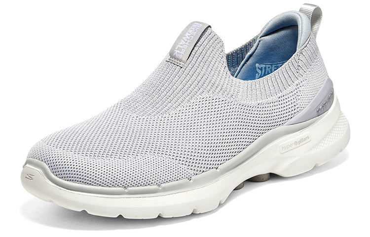 (WMNS) Skechers Go walk 6 'Light Grey' 124530-LTGY