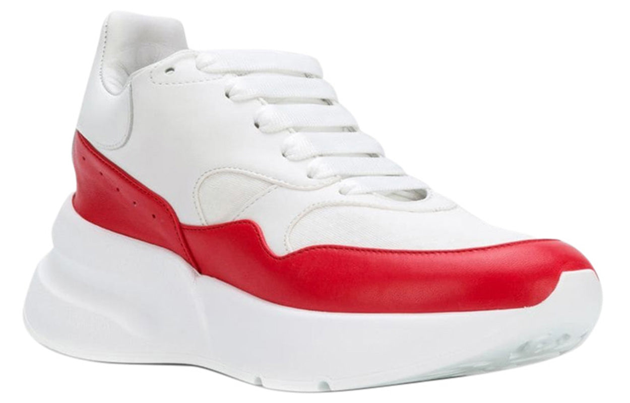 (WMNS) Alexander McQueen Oversized Runner in Nappa Calf Leather 'White Red' 533710WHT999092