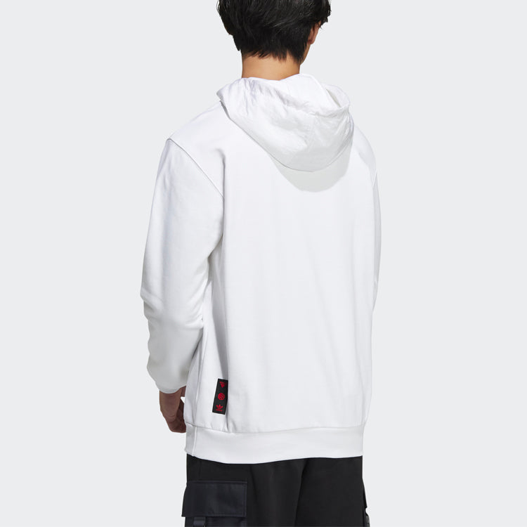 Men's adidas originals CNY Contrasting Colors Logo Large Logo Printing White HD0314