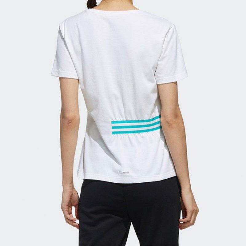 (WMNS) adidas neo Sports Pullover Round Neck Short Sleeve White EJ7096