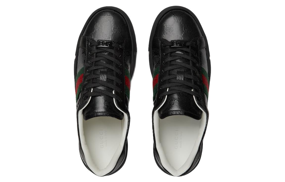 (WMNS) Gucci Ace sneaker with Web 'Black GG Crystal canvas' 760774-FACRF-1163