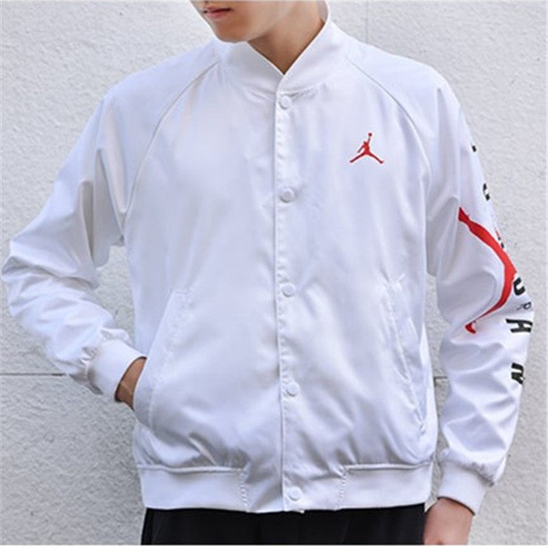 Air Jordan Jumpman Sports Jacket baseball uniform White AO0445-100