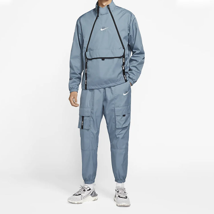 Nike Air Athleisure Casual Sports Multiple Pockets Woven Long Pants Blue CU4144-031