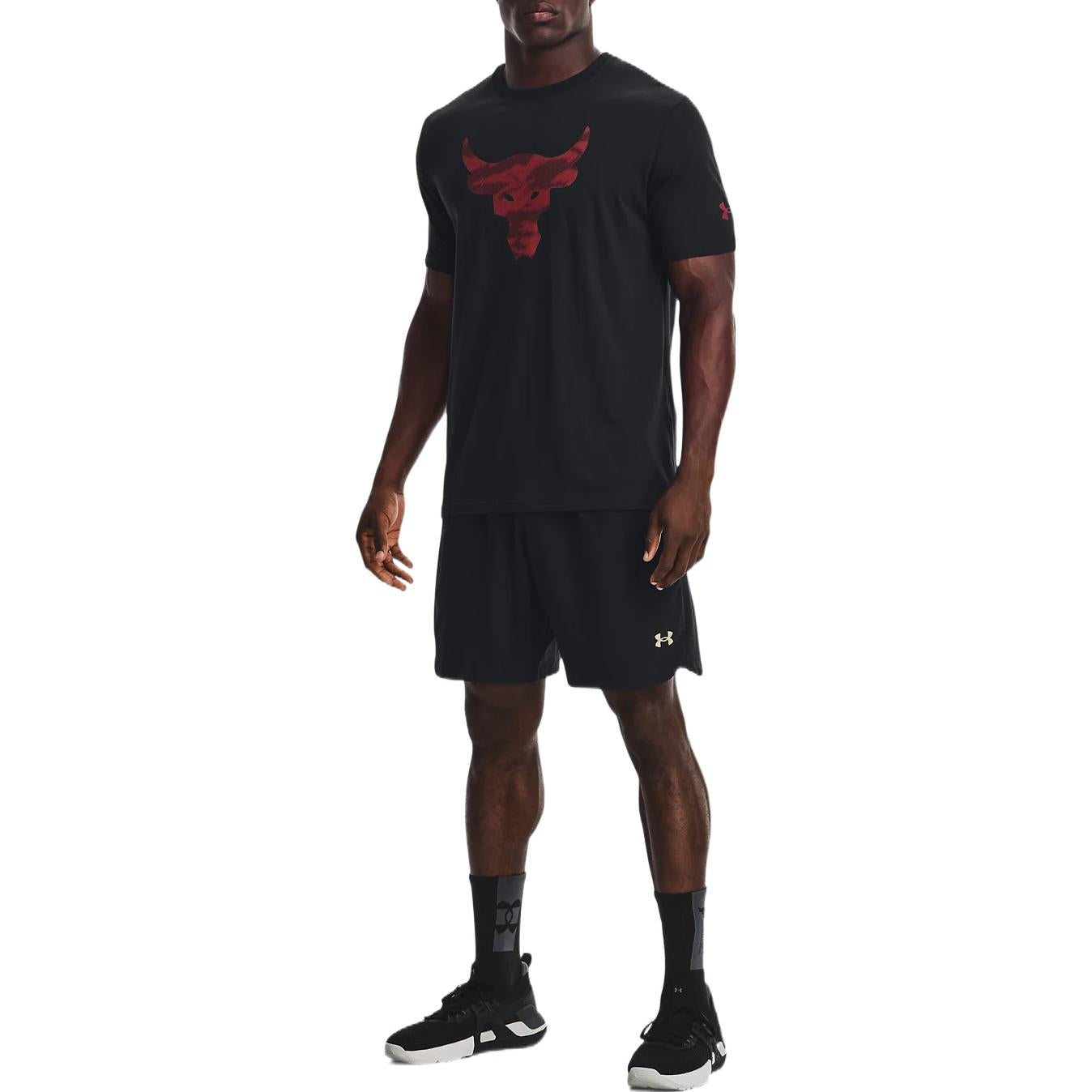 Under Armour Project Rock Brahma Bull T-shirt 'Black Red' 1371214-001