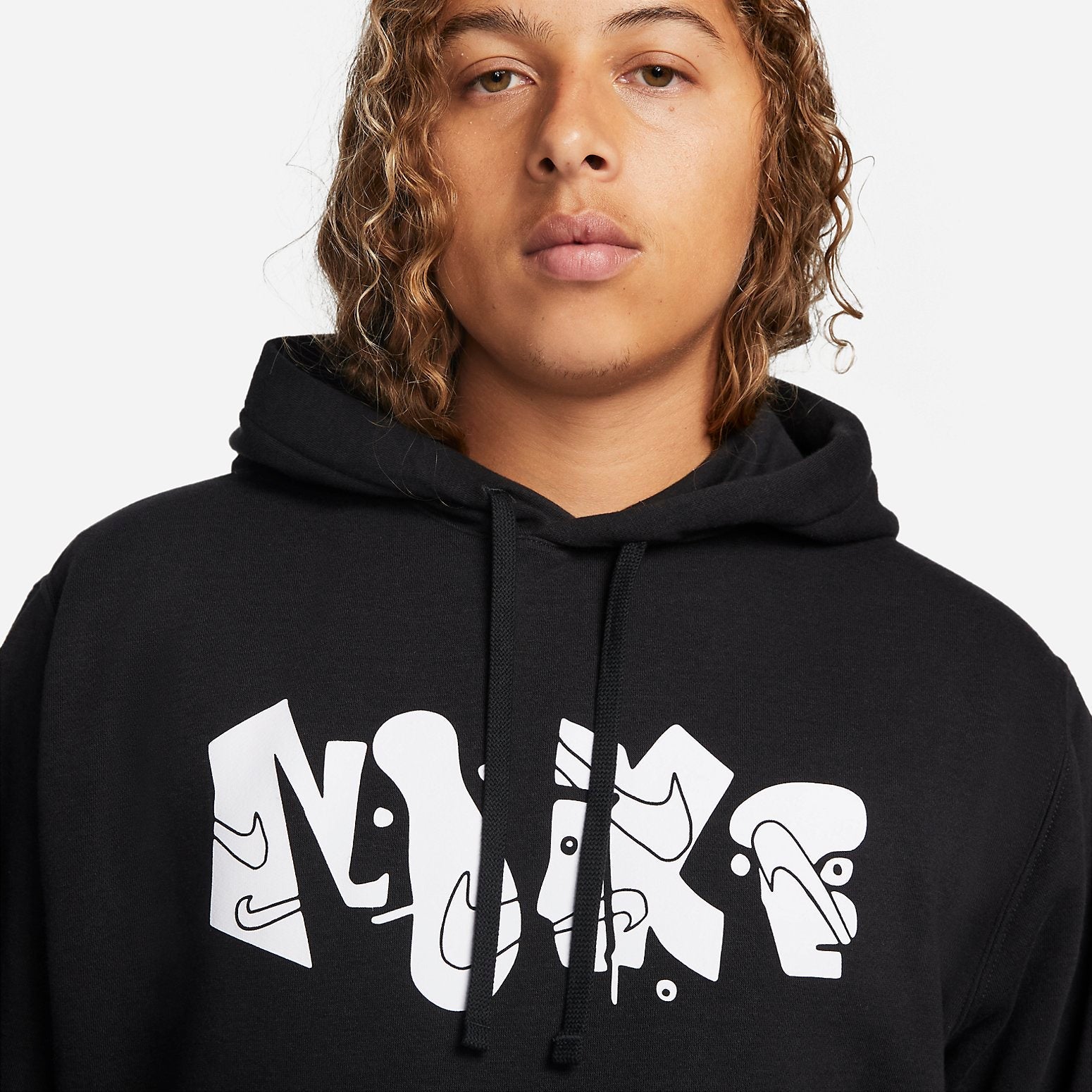 Nike Club Fleece Graphic Pullover Hoodie 'Black' DQ4653-010