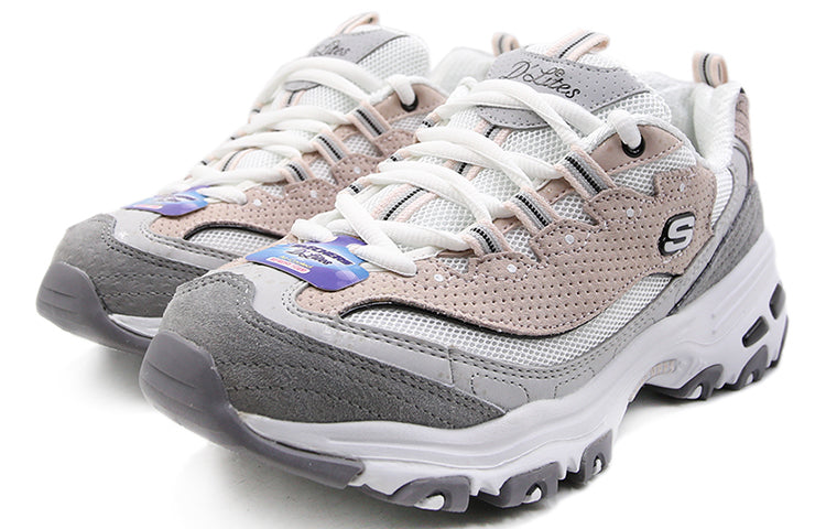 (WMNS) Skechers D'Lites 1.0 'White Pink' 13147-WGPK
