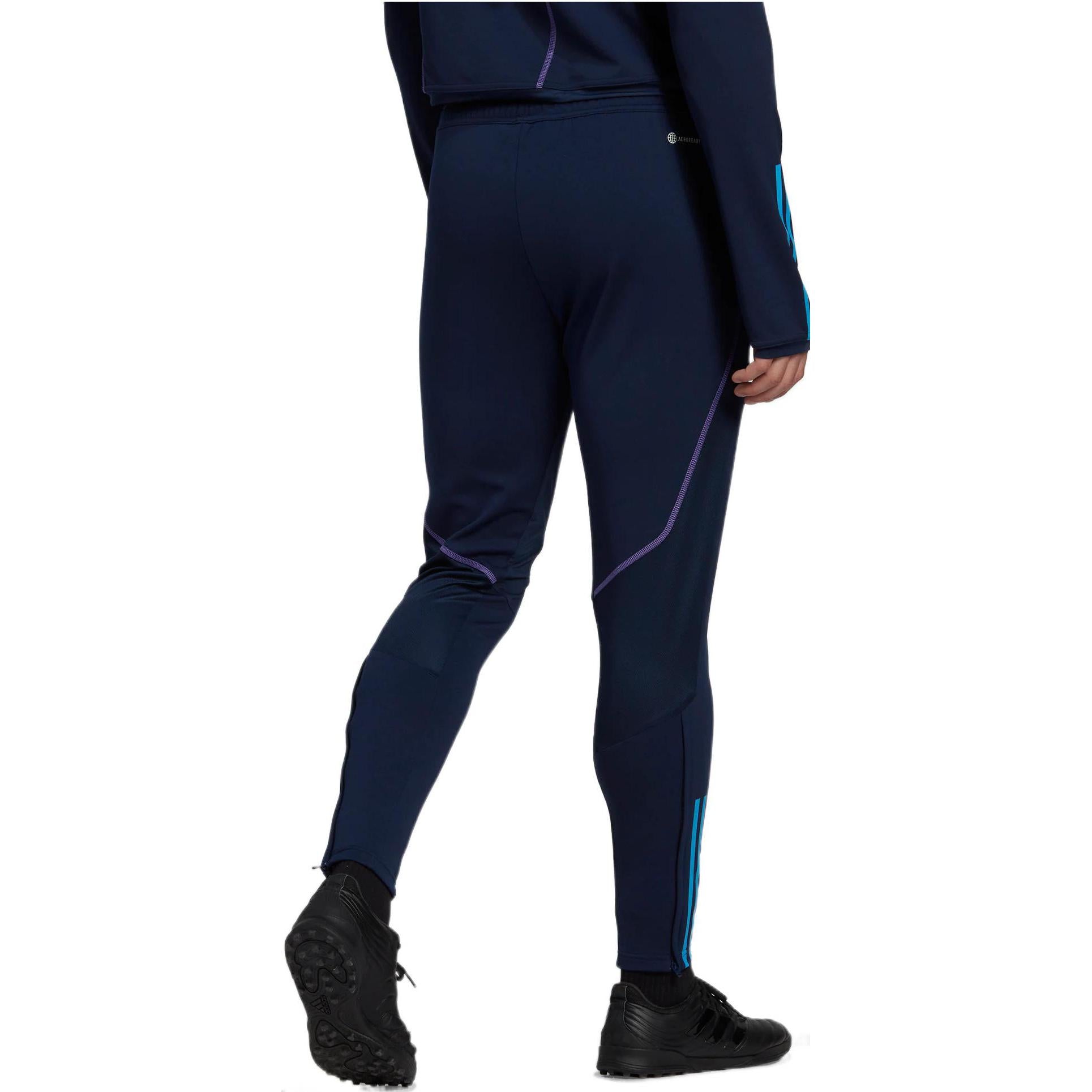 Men's adidas Afa Tr Pant Stripe Logo Slim Fit Mid Waist Sports Pants/Trousers/Joggers Black HF3914