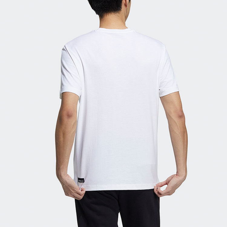 adidas neo Ss May Tee 2 Logo Short Sleeve Men's White GP4826