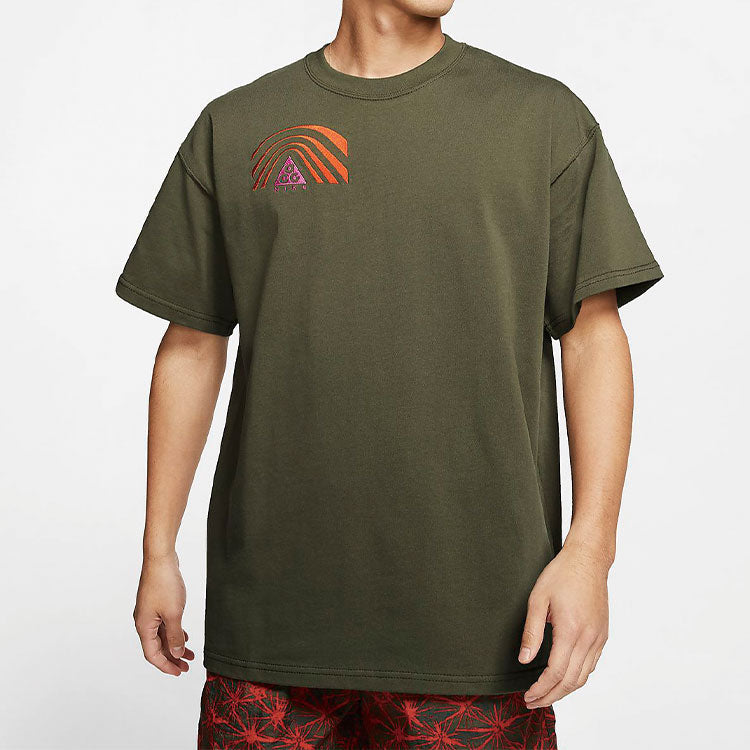 Nike ACG Series Round Neck Sports Short Sleeve Green Army green CT4169-325