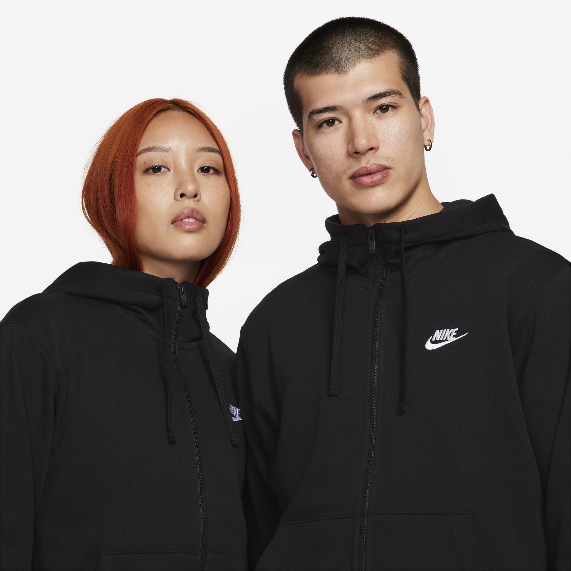 Nike Sweet Shirt Parka French Terry Full Zip Hoodie Black BV2649-010