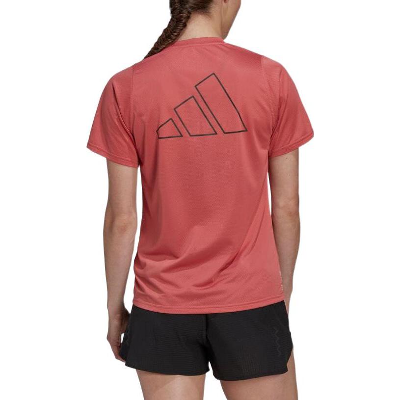 (WMNS) adidas Run Icon 3 Bar T-Shirt Asia Sizing 'Red' HK9136