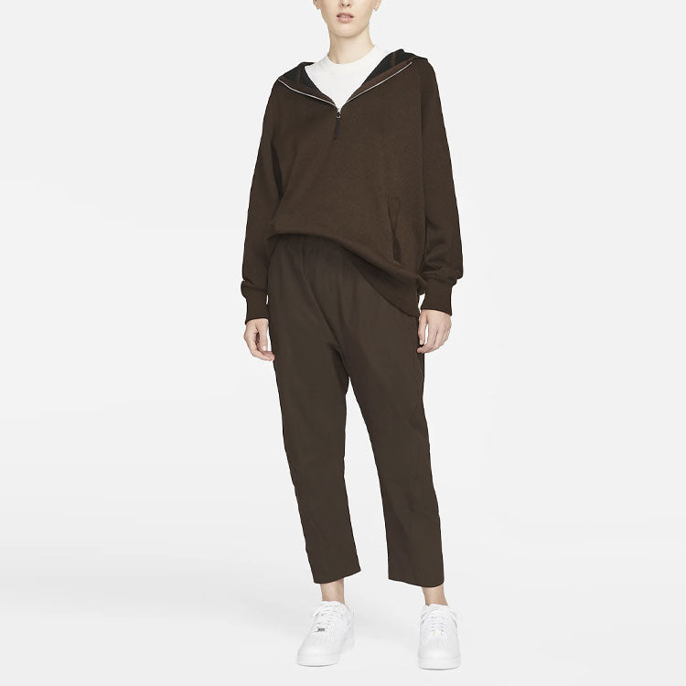 (WMNS) Nike Solid Color Knit Hoodie Velvet Brown DM8944-201