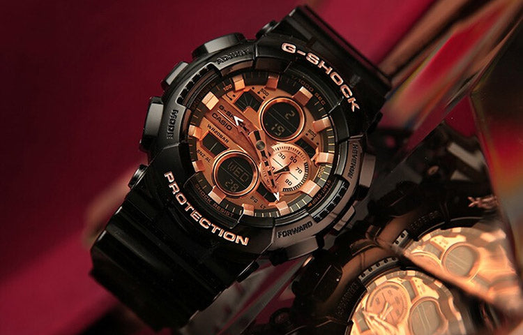 CASIO G-Shock Analog-Digital 'Black Rose' GA-140GB-1A2
