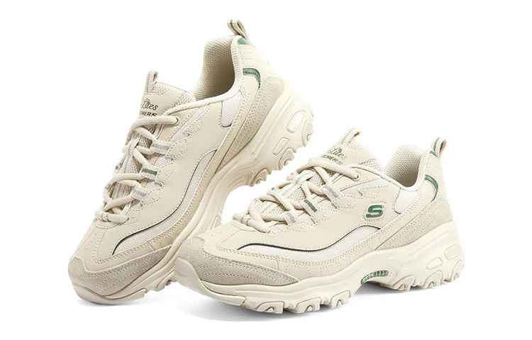 (WMNS) Skechers D'Lites 1.0 'White Green' 896145-NTGR