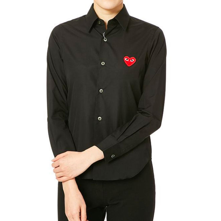 (WMNS) COMME des GARCONS PLAY L/S Shirt Red Emblem 'Black' AZ-B001-051-1