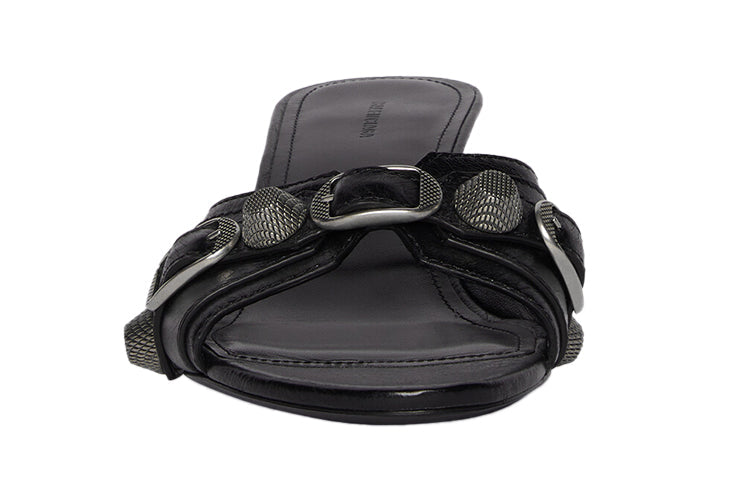 (WMNS) Balenciaga Cagole 50mm Sandals 'Black Arena Lambskin' 694350WAD4E1081