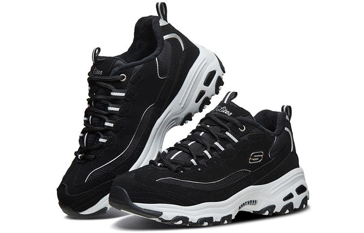 (WMNS) Skechers D Lites 1.0 Low-Top Running Shoes Black 66666125-BLK