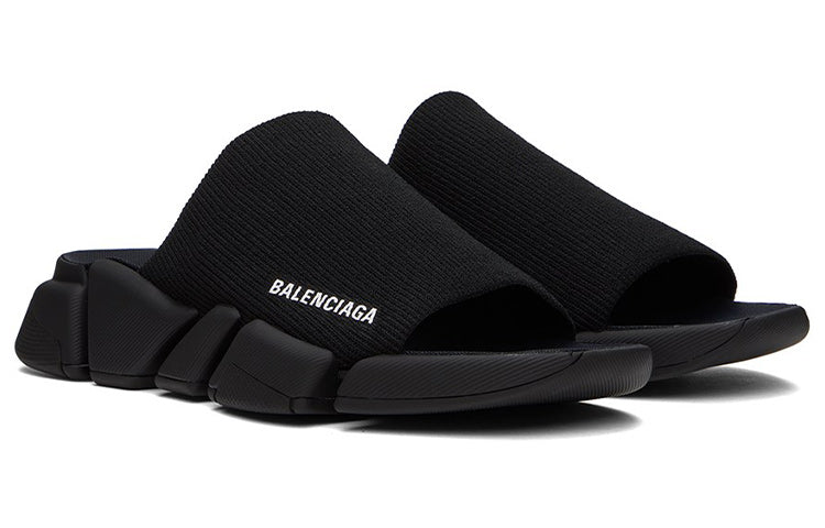 (WMNS) Balenciaga Speed 2.0 Slides 'Black Recycled Knit and Black Sole unit' 711452W2DB11000
