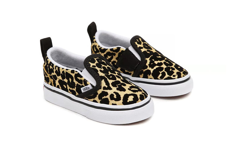 Vans Flocked Leopard Classic Slip-On Velcro 'Black Brown' VN000UBSABS