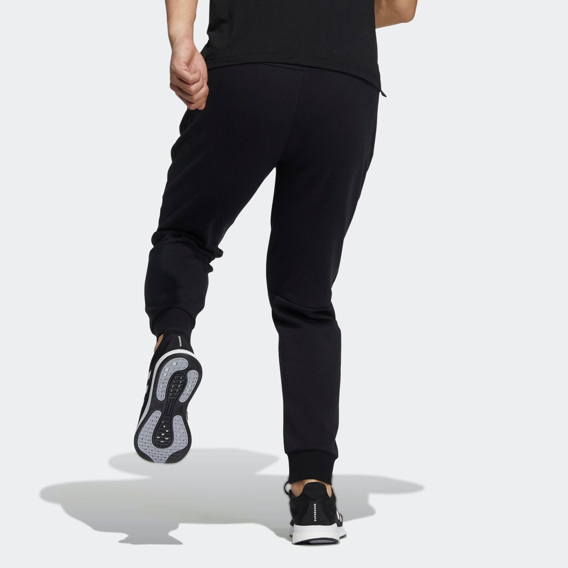 Men's adidas Wj Kn Reg Pnt Martial Arts Series Solid Color Running Sports Bundle Feet Long Pants/Trousers Black H39291