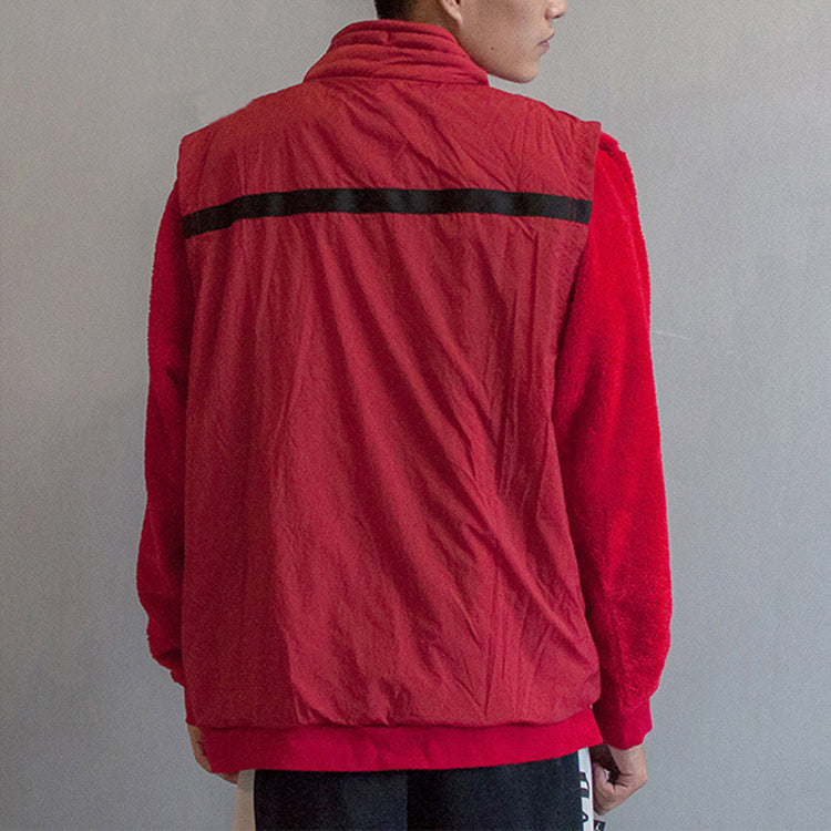 Air Jordan Pullover Fleece Lined Sports Jacket Red AH6256-687