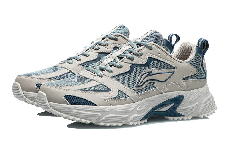 Li-Ning Retro Running Shoes 'Grey Green' ARLQ001-5