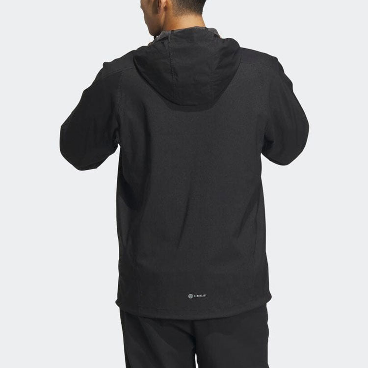 adidas Denim Look Regular Fit Stretch Woven Hooded Track Top IA9390