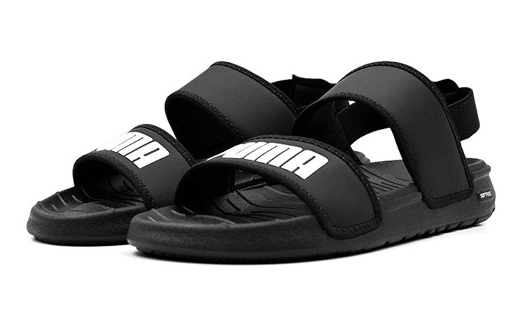 (GS) PUMA Soft Sandal 'Black White' 375694-01