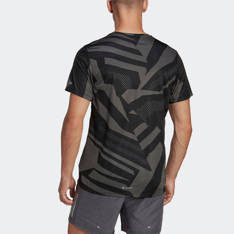 adidas Own the Run Seasonal Tee 'Black Grey Six' HR6607