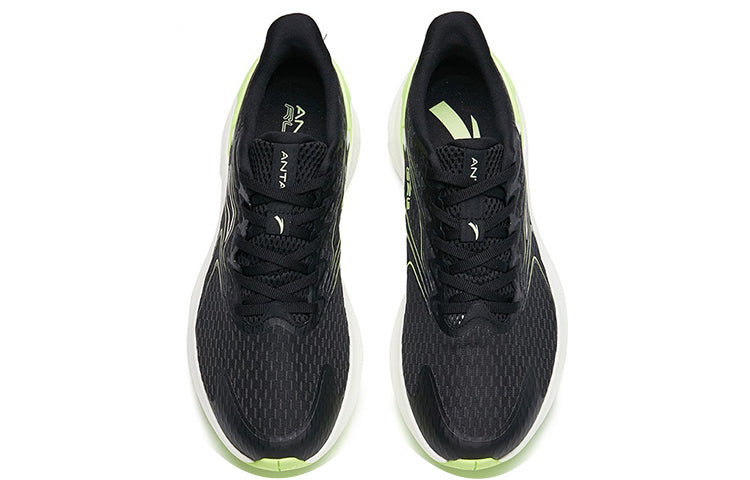 ANTA Wormhole Tech Running Shoes 'Black White Green' 112225585-7