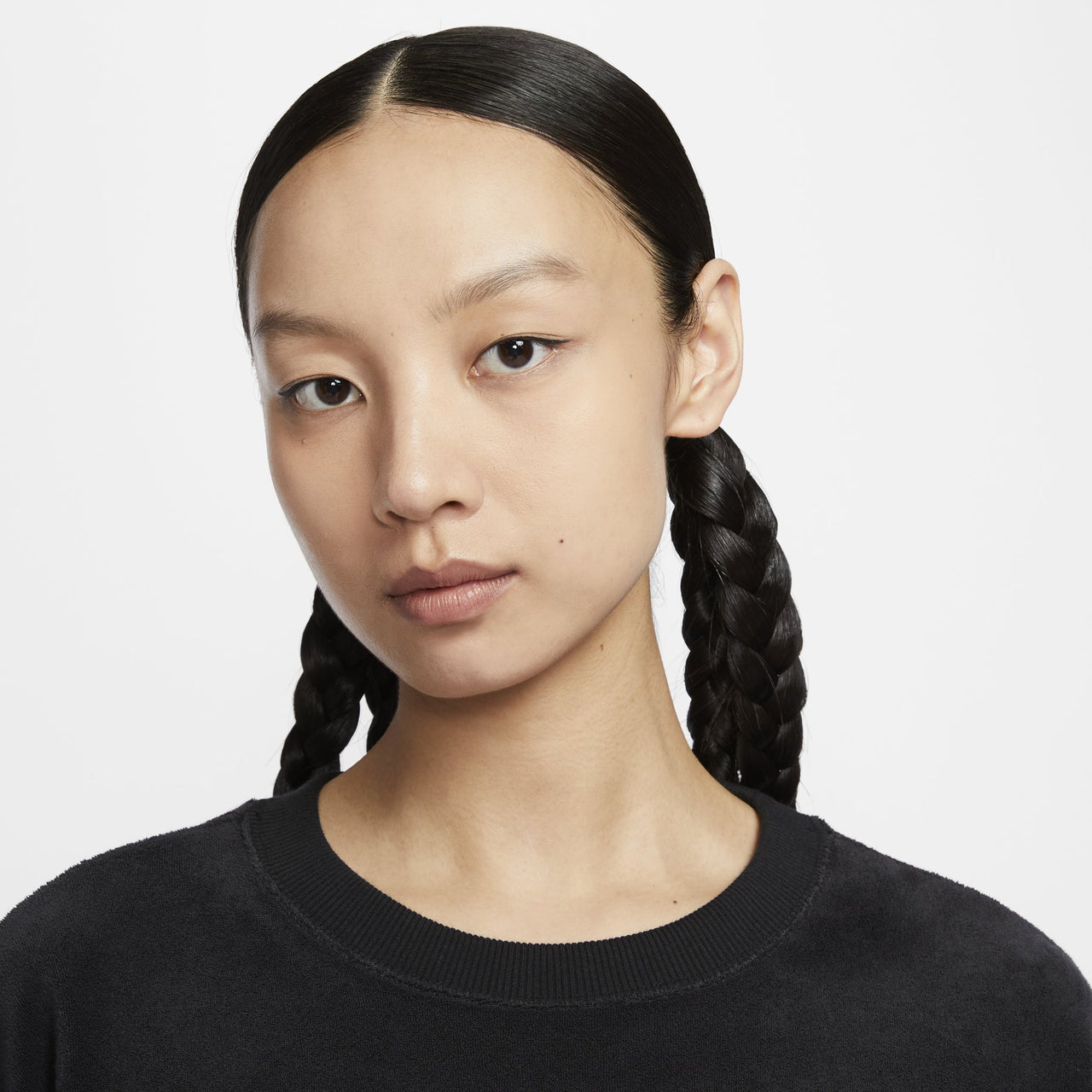 (WMNS) Nike Court Heritage Over-Oversized Crewneck Graphic Tennis Sweatshirt Asia Sizing 'Black' FQ2243-010